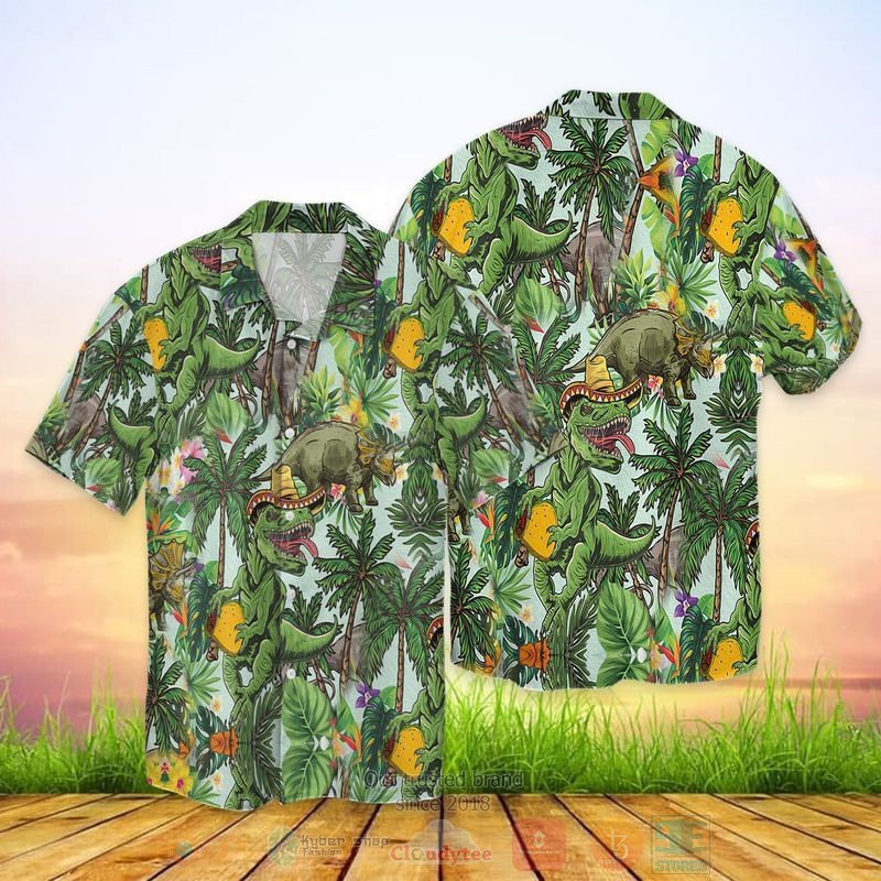 Dinosaur Hawaii Short Sleeve Hawaiian Shirt