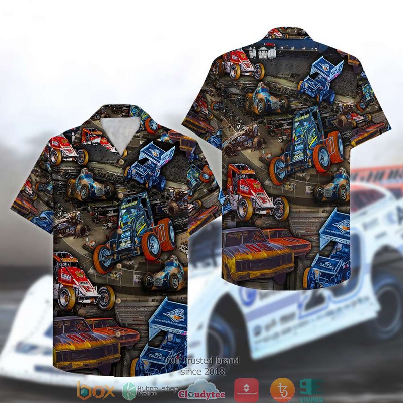 Dirt Track Racing Hawaiian Shirt 3