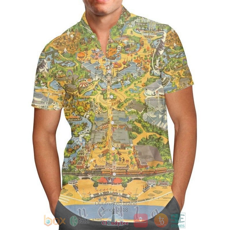 Disneyland Vintage Map Hawaiian Shirt