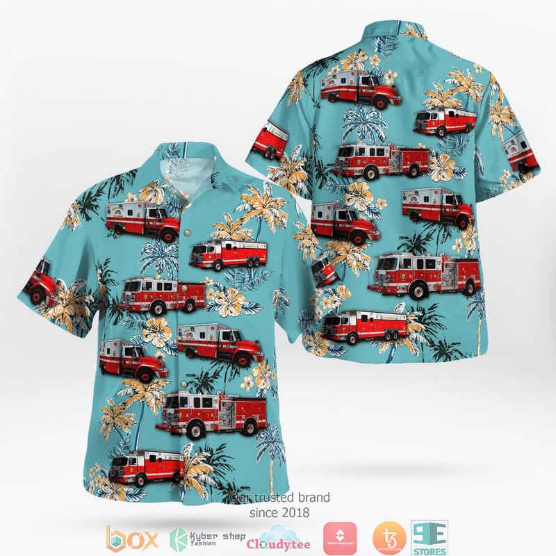 District Of Columbia Fire And Emergency Medical Services Department Hawaiian Shirt