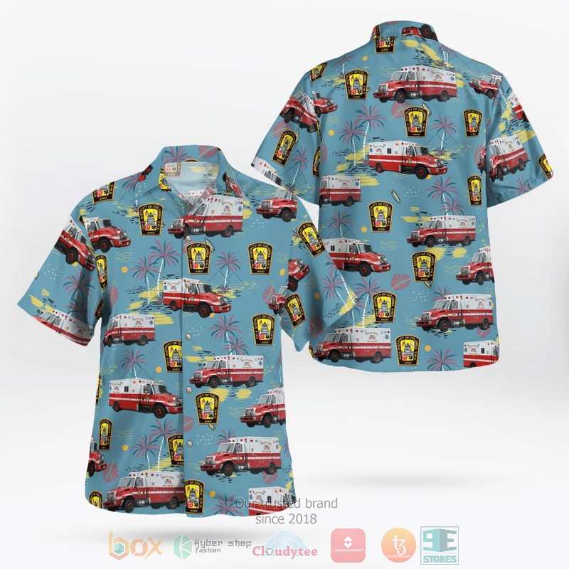 District Of Columbia Fire And Ems Hawaiian Shirt