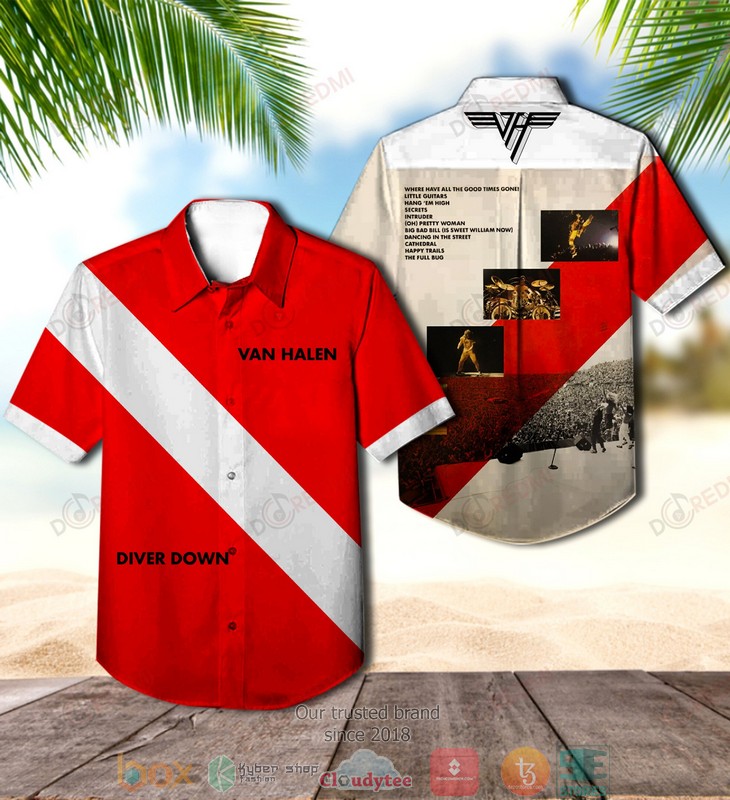 Diver Down Van Halen Band Hawaiian Shirt