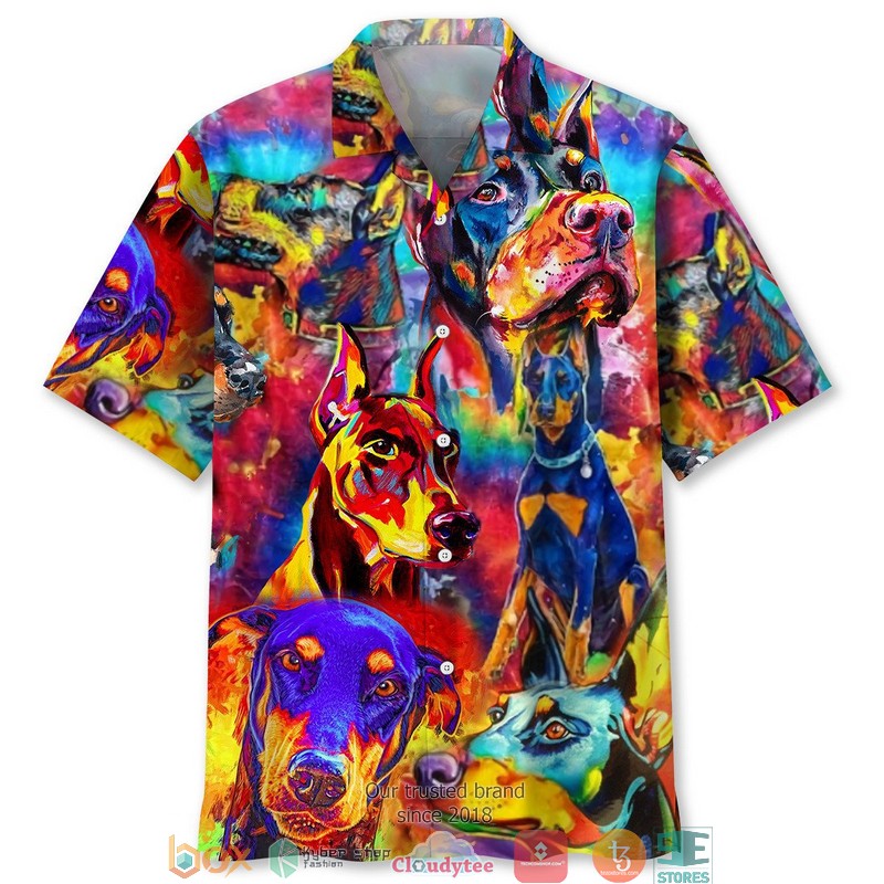 Doberman Color Hawaiian Shirt