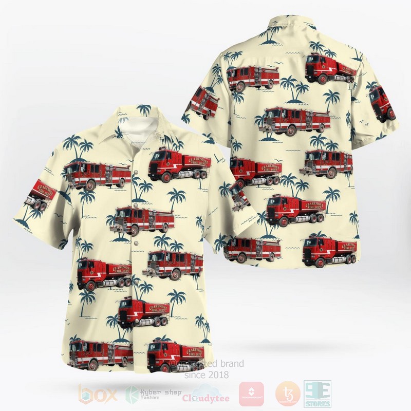 Dodge County Minnesota Claremont Fire Department Hawaiian Shirt