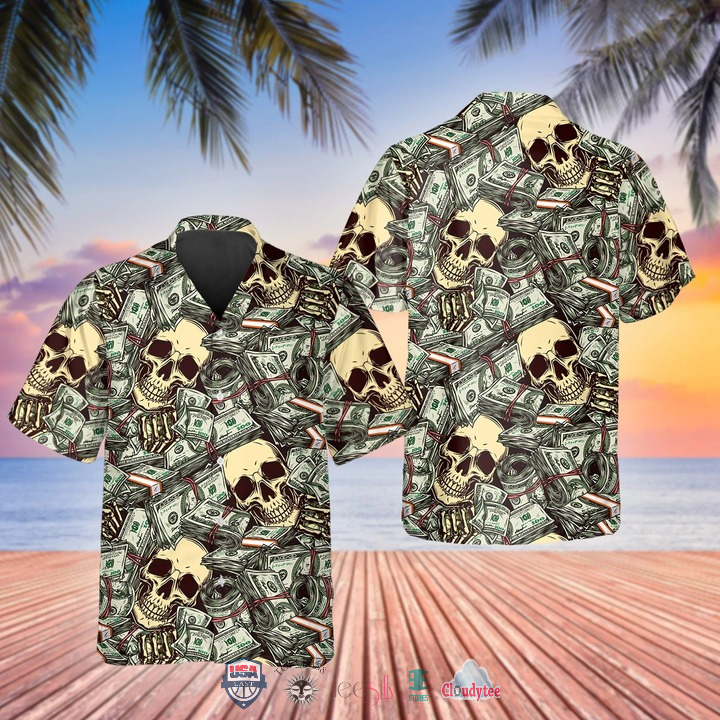 Dollar Skull Hawaiian Shirt