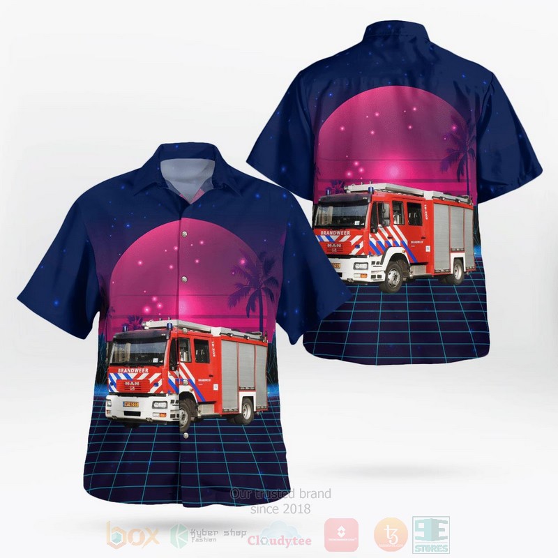 Dordrecht Netherlands Brandweer Zuid Holland Zuid Hawaiian Shirt