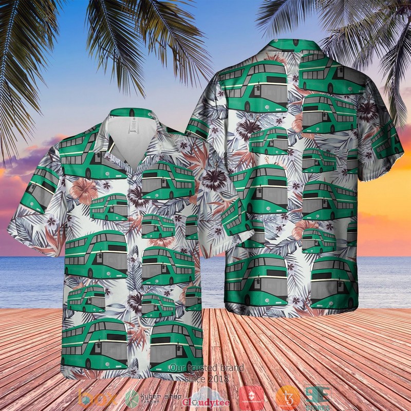 Double Decker Bus New Routemaster Arriva London Short Sleeve Hawaiian Shirt