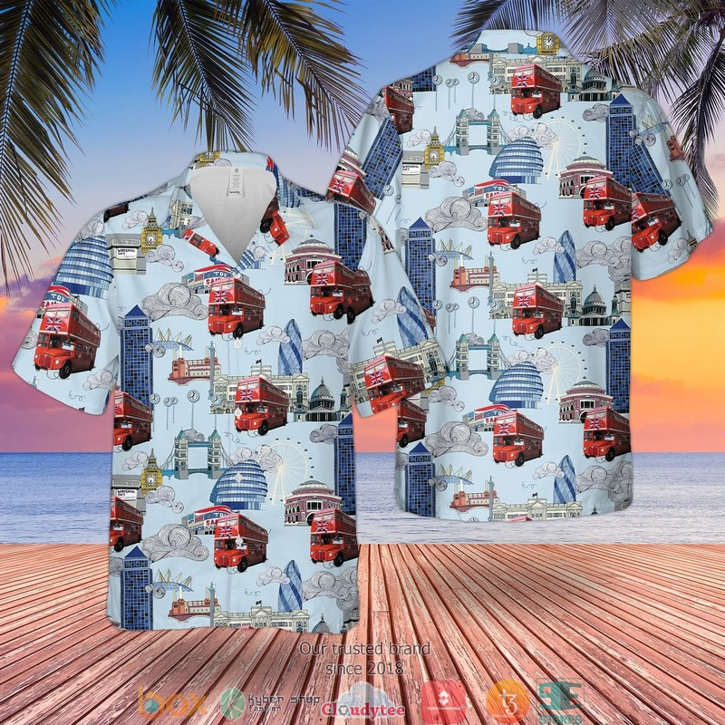 Double Decker Bus Routemasters Hawaiian Shirt 3