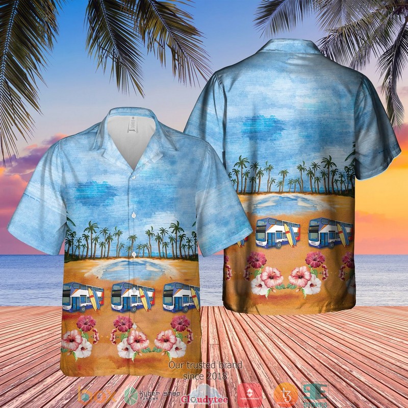 Double Decker Bus Stagecoach 2 Short Sleeve Hawaiian Shirt