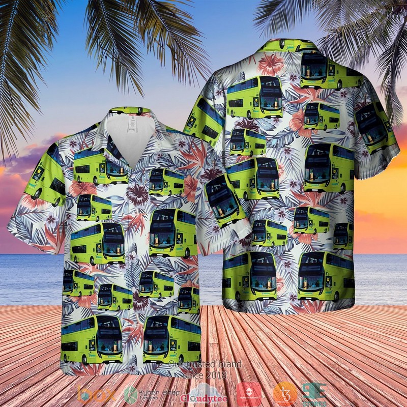 Double Decker Bus Stagecoach London Short Sleeve Hawaiian Shirt