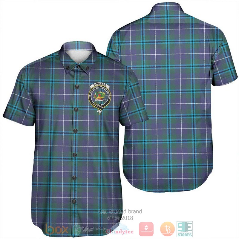 Douglas Modern Tartan Crest Hawaiian Shirt