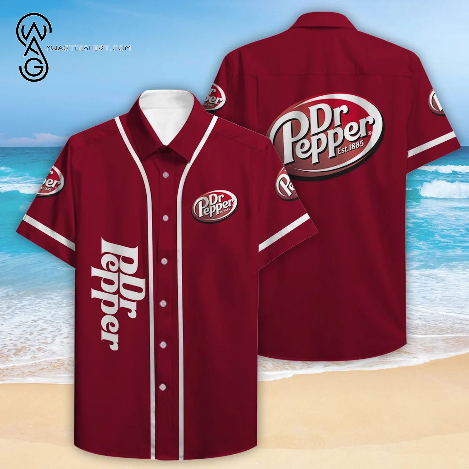 Dr Pepper Drinking All Over Print Hawaiian Shirt