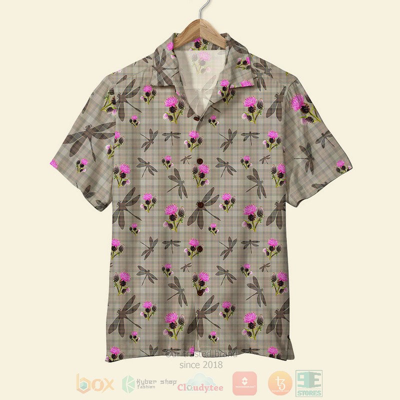 Dragonfly And Thistle Hawaiian Shirt