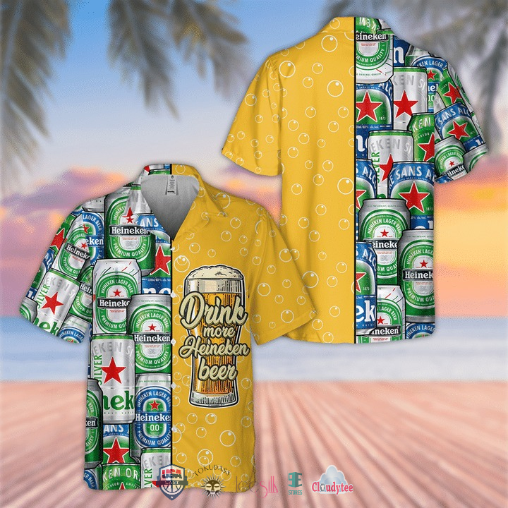 Drink More Heineken Beer Hawaiian Shirt