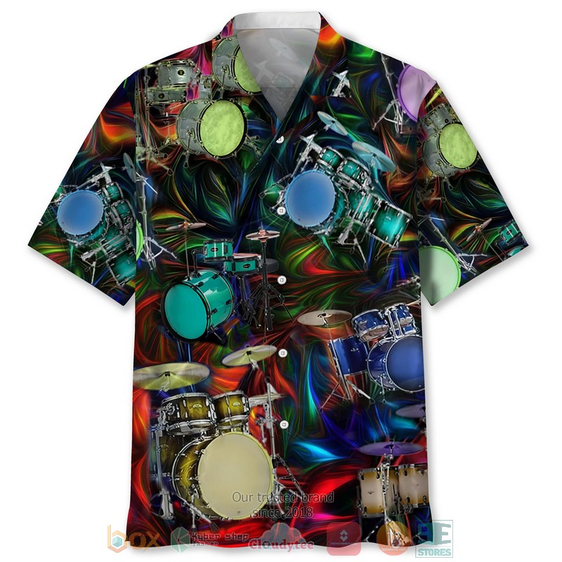 Drum Light Hologram Hawaiian Shirt