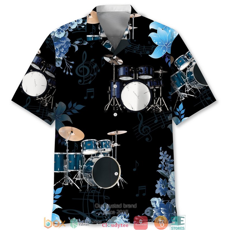 Drum Nature Flower Hawaiian Shirt