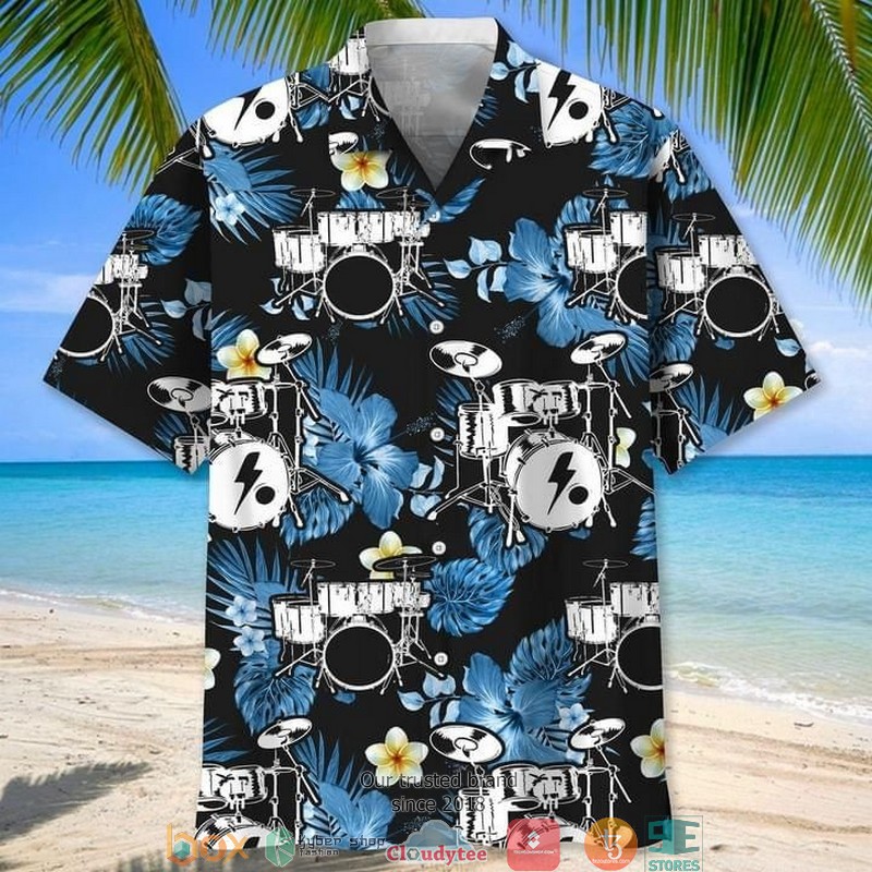 Drums Short Sleeve Hawaiian Shirt