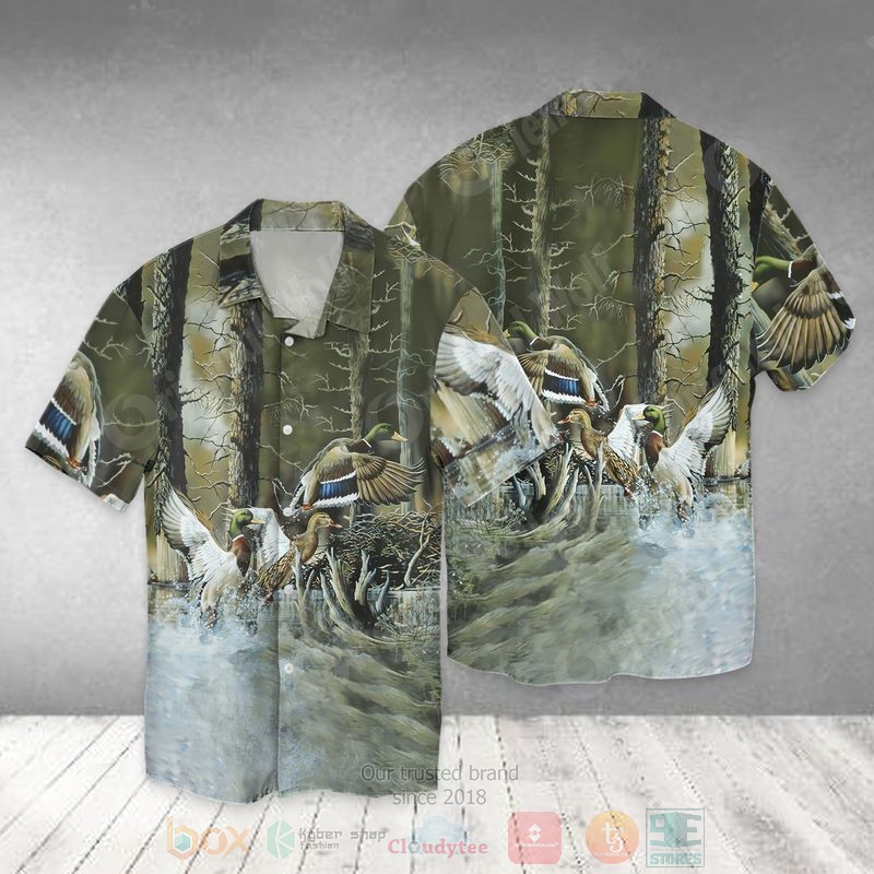 Duck Hunting Short Sleeve Hawaiian Shirt