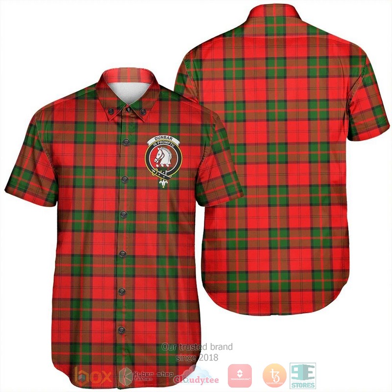 Dunbar Modern Tartan Crest Hawaiian Shirt