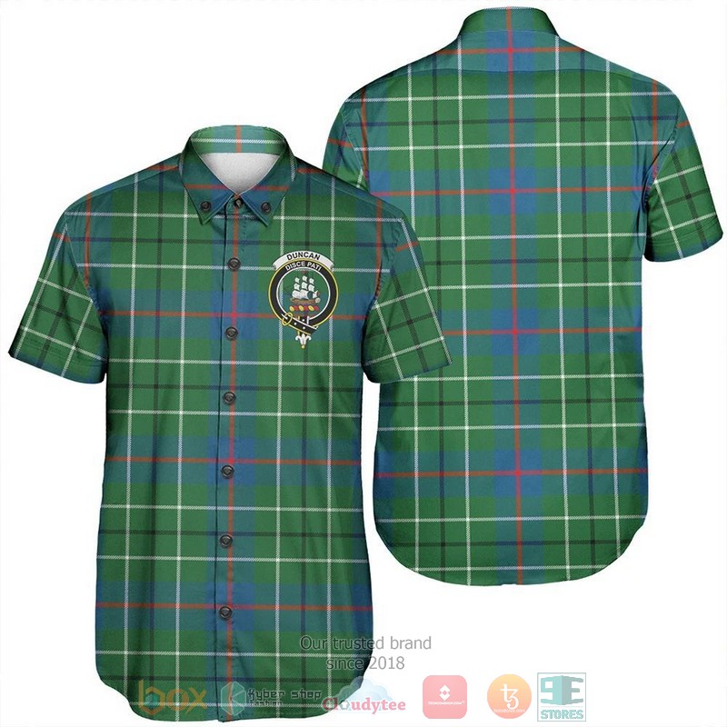 Duncan Ancient Tartan Crest Hawaiian Shirt