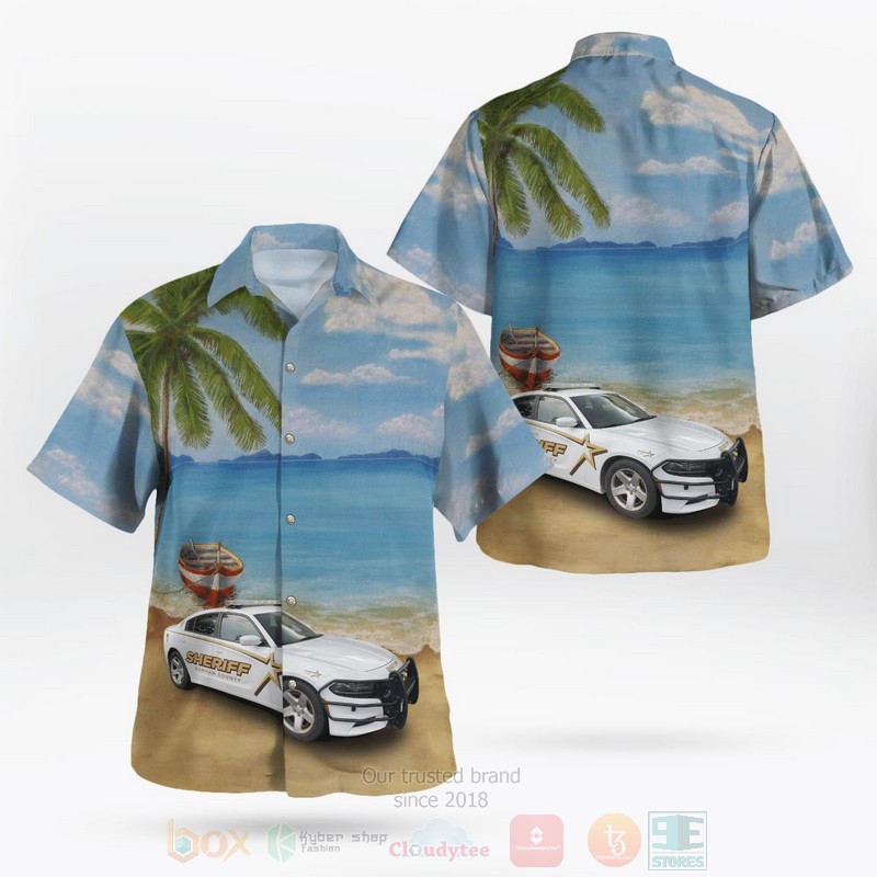 Durham County Sheriff Dodge Charger Hawaiian Shirt