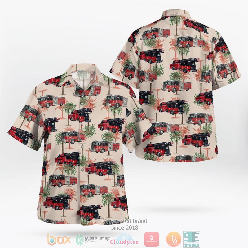 Durham Region Ontario Canada Whitby Fire And Emergency Services Hawaiian Shirt