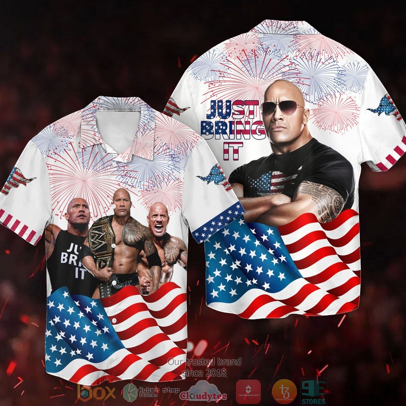 Dwayne The Rock Johnson Just Bring It Independence Day Hawaiian Shirt