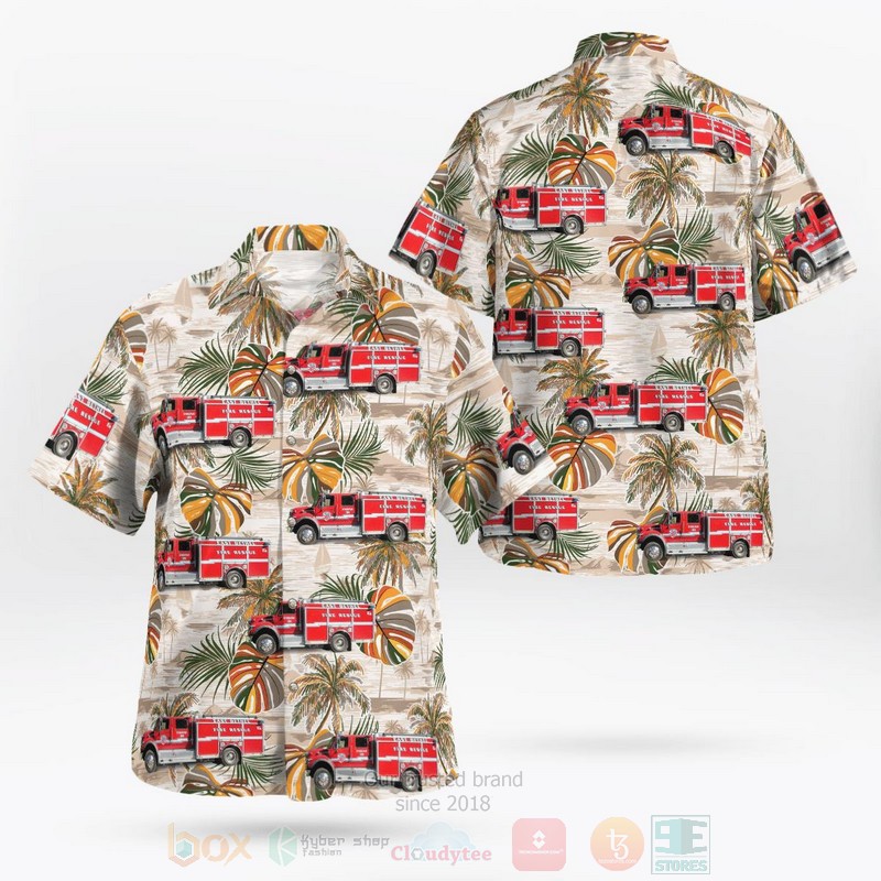 East Bethel Minnesota East Bethel Fire Department Station 3 Coon Lake Hawaiian Shirt