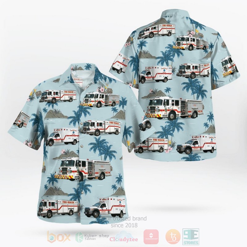 Edgewater Anne Arundel County Maryland Woodland Beach Volunteer Fire Company 2 Hawaiian Shirt