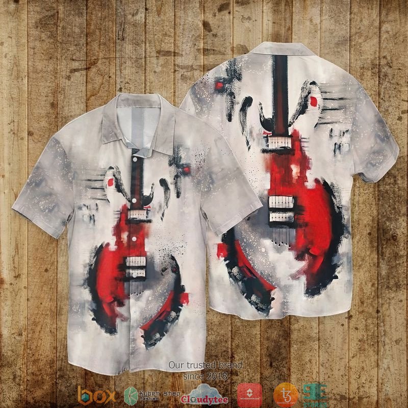 Electric Guitar Short Sleeve Hawaiian Shirt