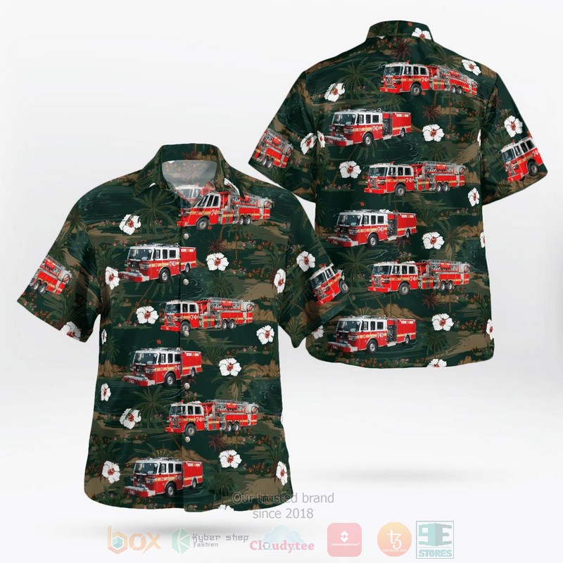 Elizabethtown Lancaster County Pennsylvania Elizabethtown Fire Dept Station 74 Hawaiian Shirt