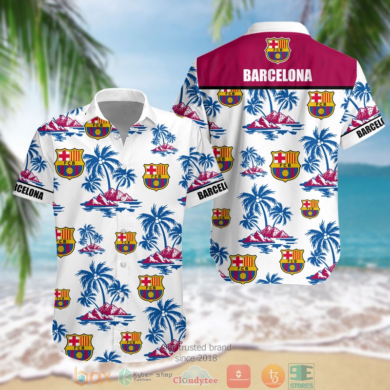 Fc Barcelona Hawaiian Shirt