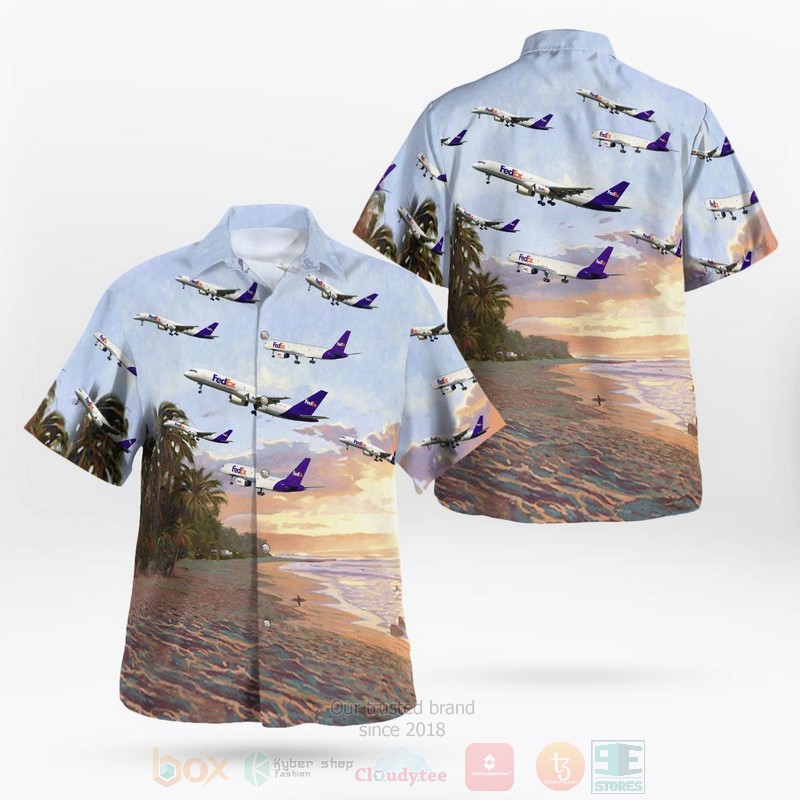 Fedex Boeing 757 2B7Sf Hawaiian Shirt