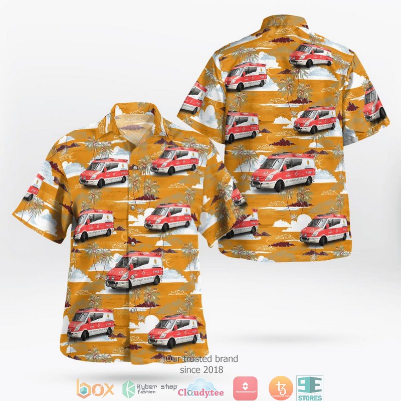 Finland Helsinki Ambulance Hawaiian Shirt