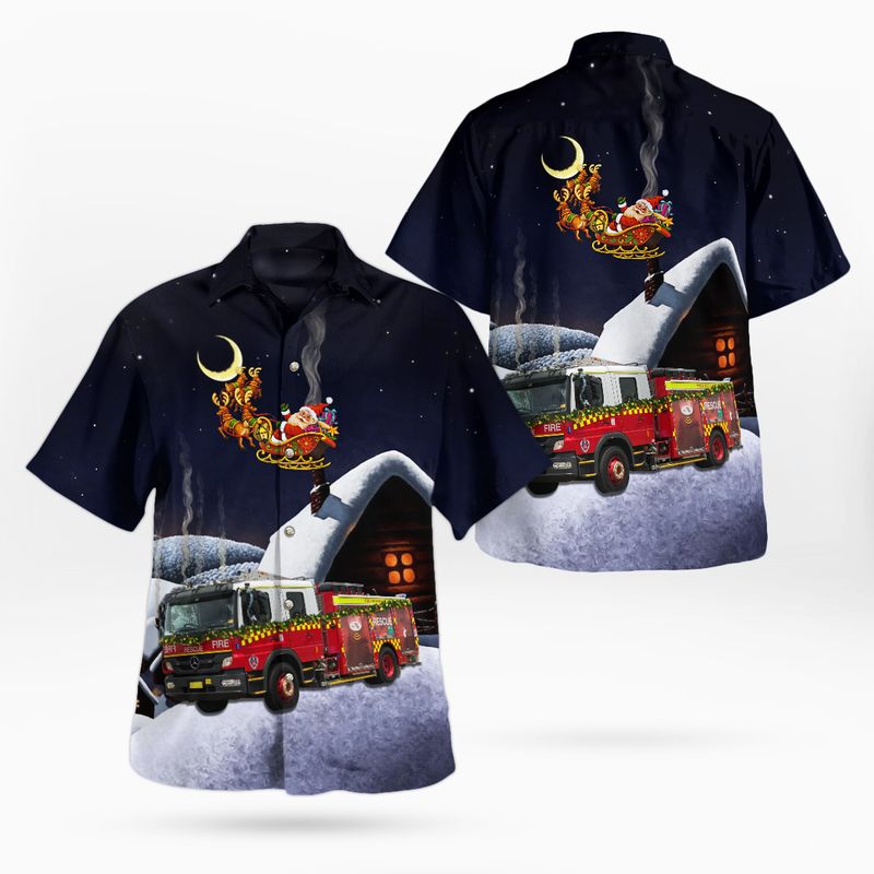 Fire And Rescue New South Wales Pumper Class 2 Mercedes Hawaiian Shirt