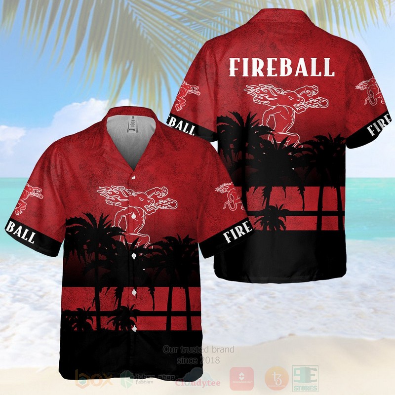 Fireball Cinnamon Whisky Hawaiian Shirt 2