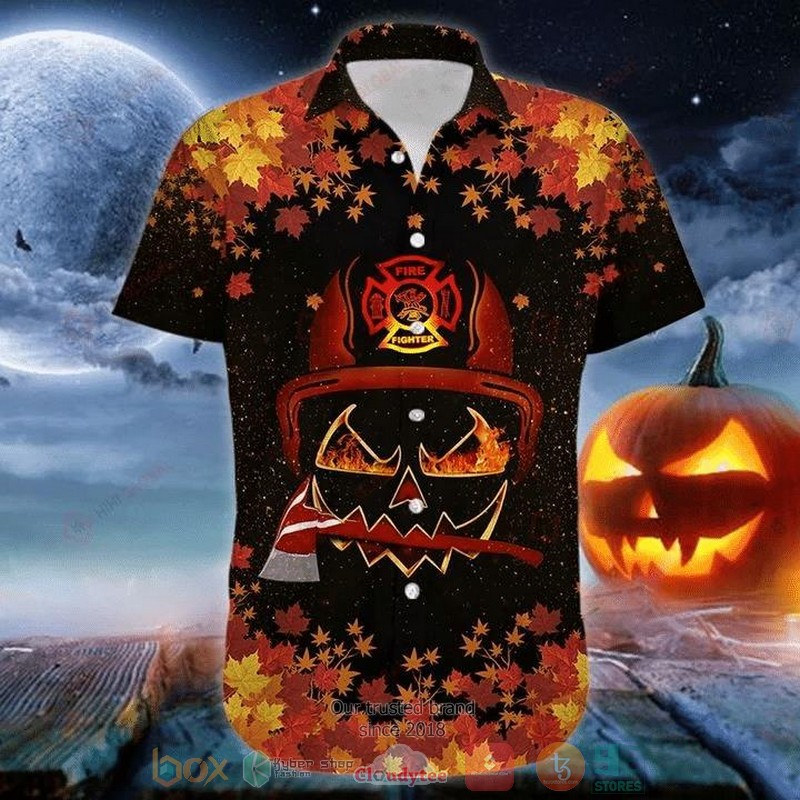 Firefighter Halloween Hawaiian Shirt