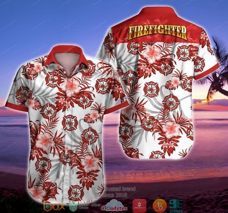 Firefighter Short Sleeve Hawaiian Shirt