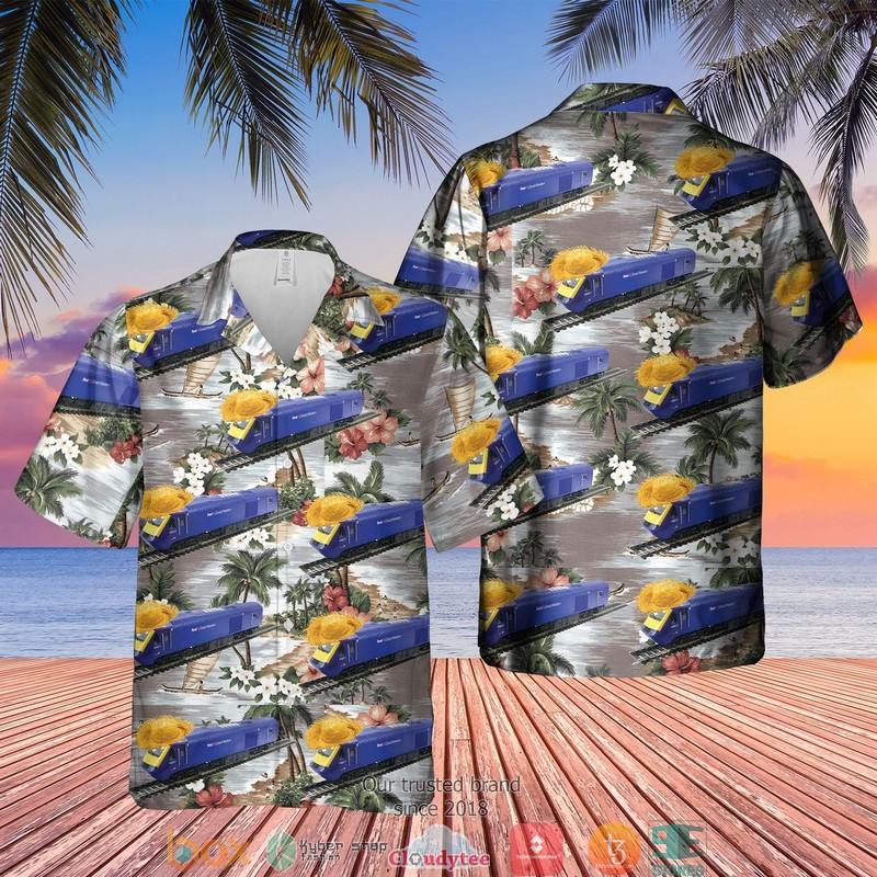 First Great Western Fgw Class 43 Hst Locomotive Train Short Sleeve Hawaiian Shirt