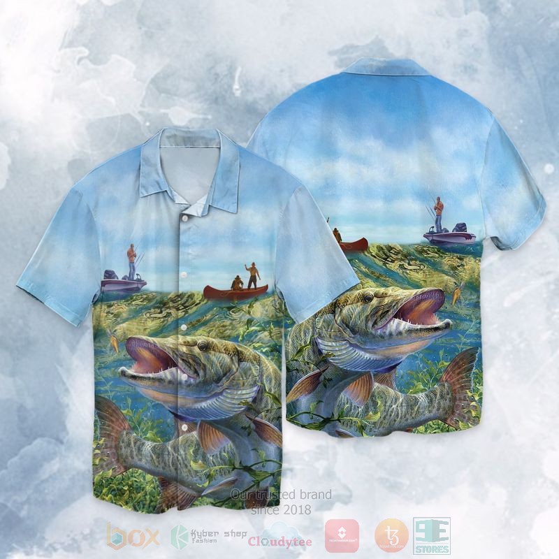 Fishermen Fishing Short Sleeve Hawaiian Shirt