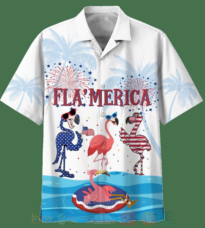 Flamerica Flamingos Hawaiian Shirt - HomeFavo