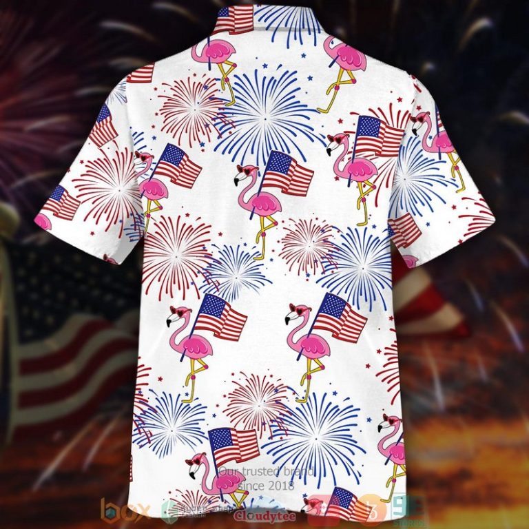 Flamingo United States Flag Independence Day Is Coming Hawaiian Shirt ...