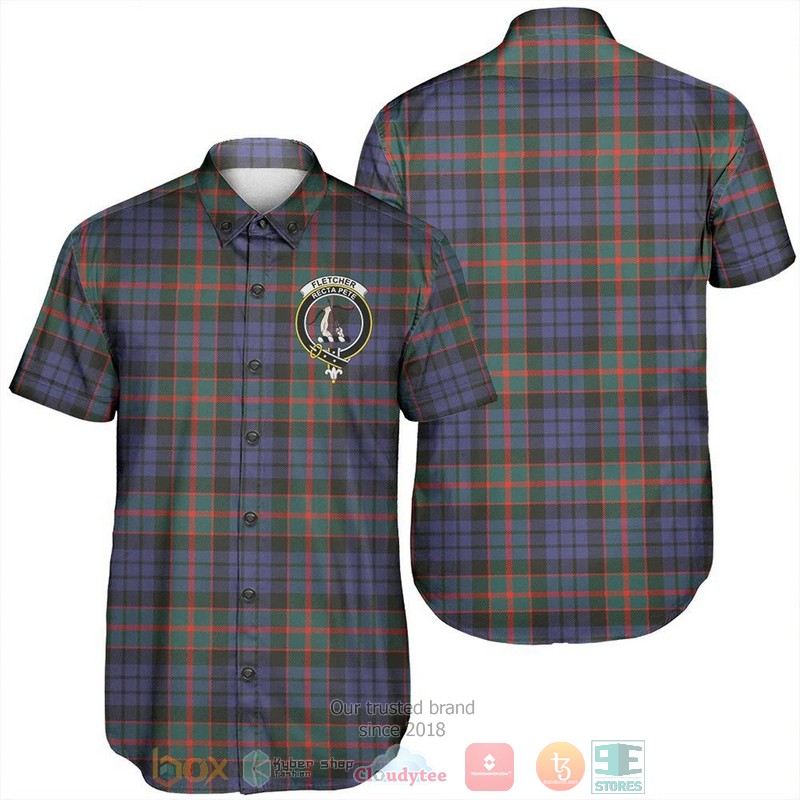 Fletcher Of Dunans Tartan Crest Hawaiian Shirt