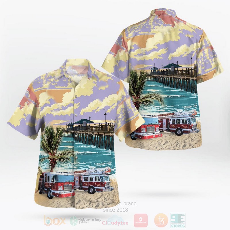 Florida Fort Walton Beach Fire Department Hawaiian Shirt