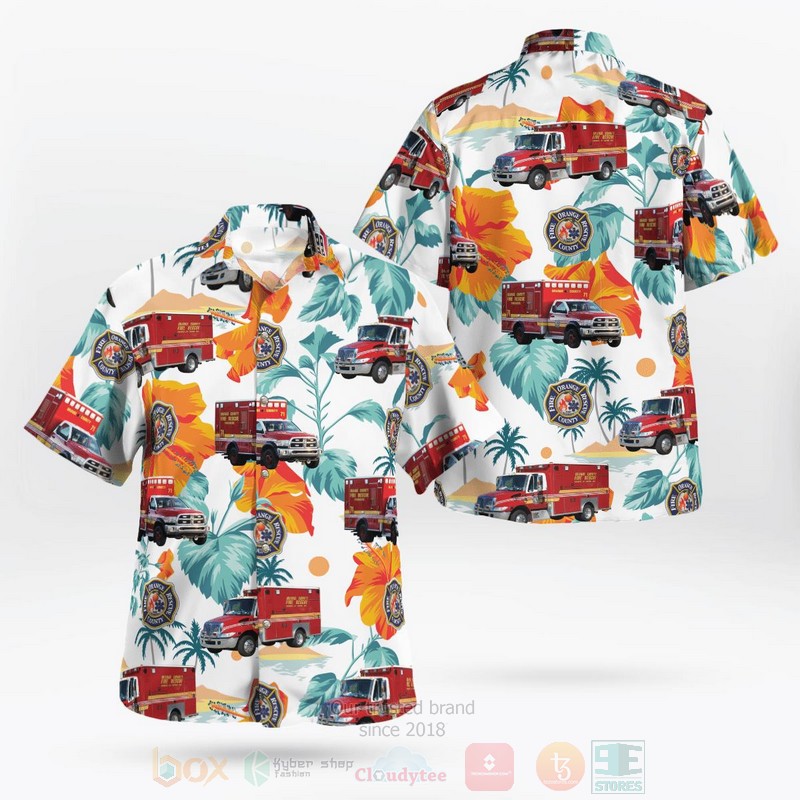 Florida Orange County Fire Rescue Paramedic Hawaiian Shirt 2