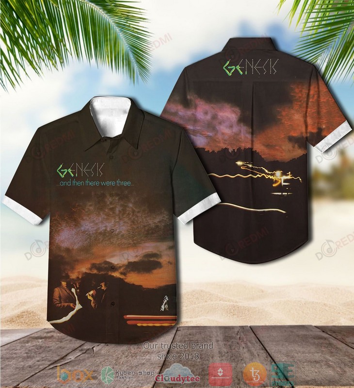 Genesis Band And Then There Were Three Short Sleeve Hawaiian Shirt