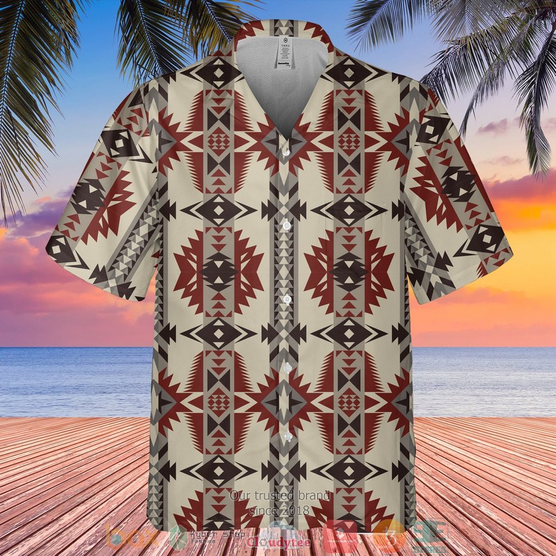 Geometric Seamless Hawaiian Shirt - HomeFavo