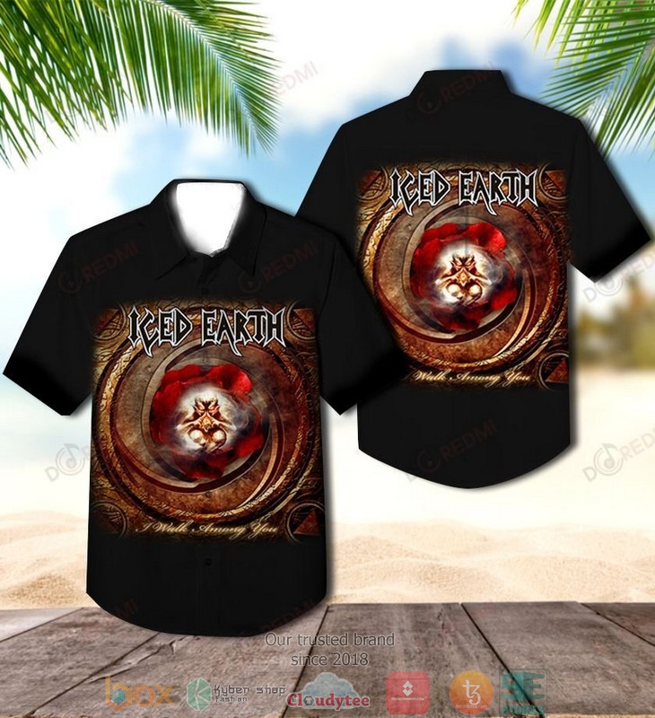 Iced Earth I Walk Among You Short Sleeve Hawaiian Shirt