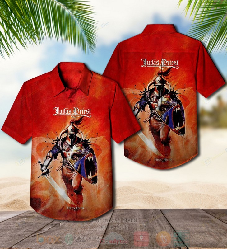 Judas Priest Hero Hero White Viny Album Hawaiian Shirt - HomeFavo