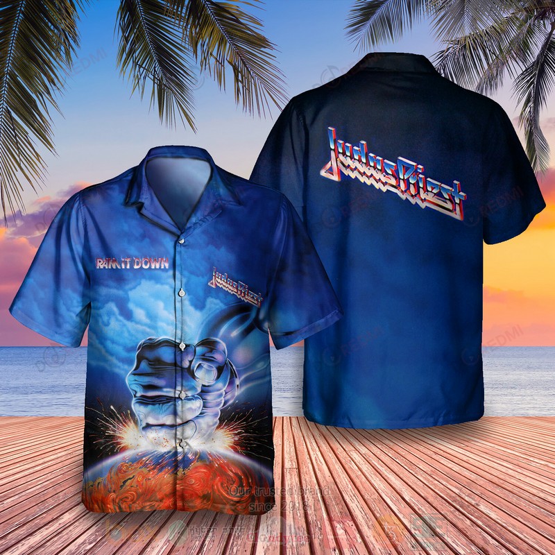 Judas Priest Ram It Down Album Hawaiian Shirt 2 - HomeFavo